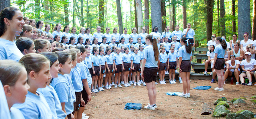 One of the highlights every summer is the all-camp sing competition between the Brown and Blue teams. During this event, each team writes original songs: One for Pinecliffe, One for their Team, and a fight song.